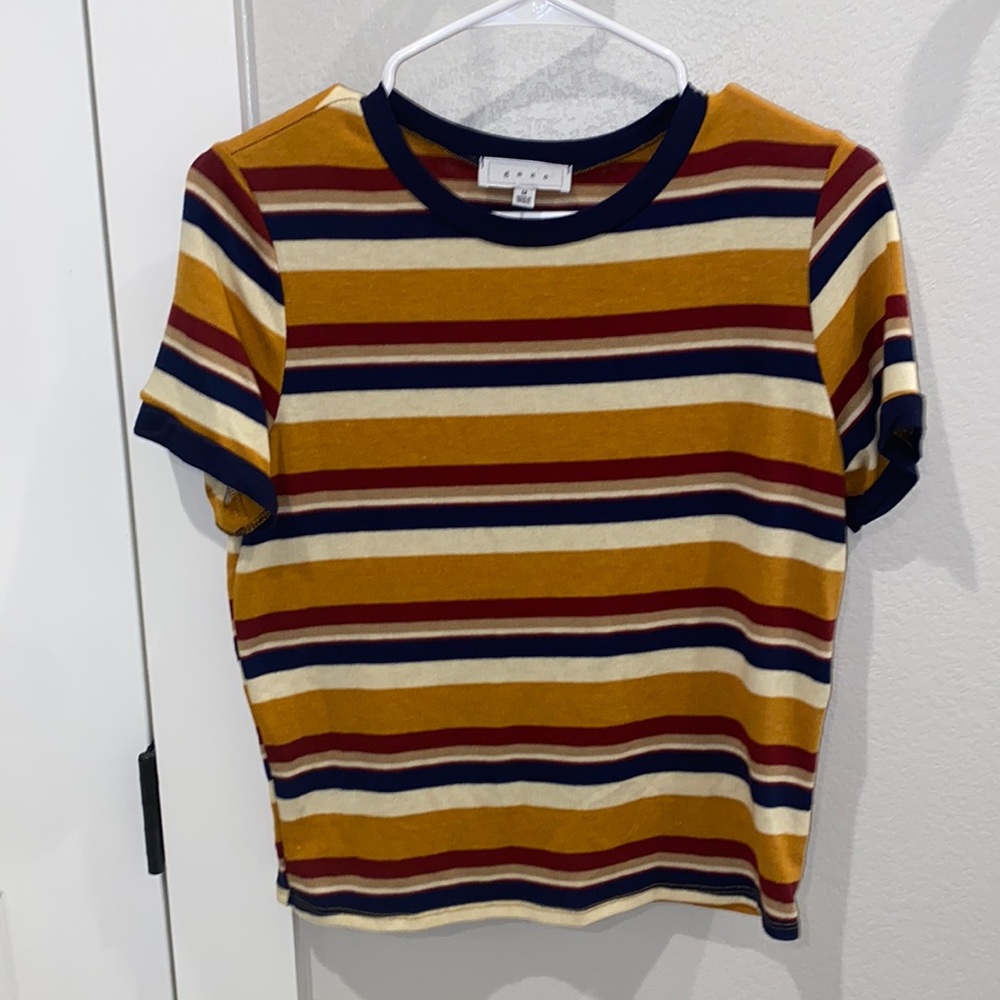 EUC Nordstrom’s gaze Brand Women’s Size M Medium ribbed striped knit top shirt